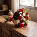 Buquê de Rosas Vermelhas com Margarida 