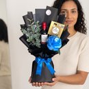 Buquê Com Vinho e Chocolate Ferrero Rocher