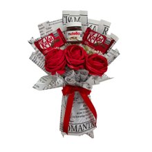 Buquê Com Nutella, KitKat E Rosas Vermelhas
