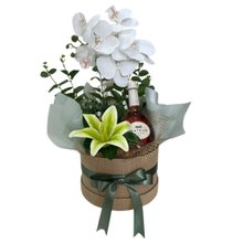 Box Orquídea Branca e Vinho
