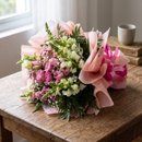Buquê 6 Rosas Rosas Encanto Rosé 