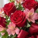 Buquê 12 Rosas Vermelhas Elegância Rubra