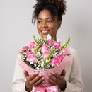 Buquê 12 Rosas Cor de Rosa Primor Rosé 