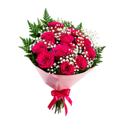 Buquê 12 Rosas Rosa dos Sonhos