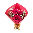 Buquê 3 Rosas Amor em Rosa