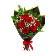Buquê 6 Rosas Vermelhas Charme