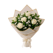 Buquê Amor Classico Com 6 Rosas Branca