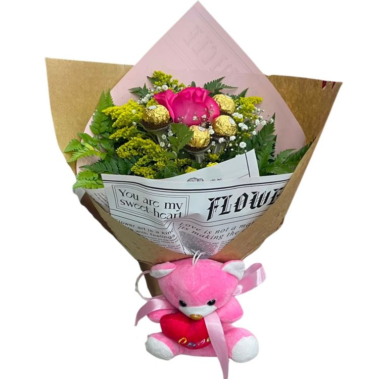 Buquê Encanto Pink e Ferrero