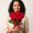 Buquê Paixão Colombiana  8 Rosas Vermelhas Premium