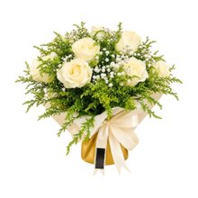 Buquê de 12 Rosas Brancas Select