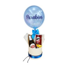 Presente Parabéns com Balão, Bebida e Petisco 