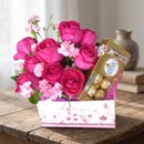 Arranjo Rosas com Ferrero