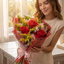 Buquê de 3 Rosas Vermelhas Nacionais  
