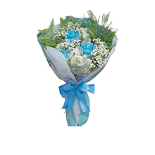 Buquê de 3 Rosas Azuis 