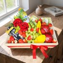 Cesta de Frutas e Flores