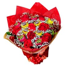 Buquê Rosas e Bombons