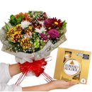 Buquê de Flores do Campo com Ferrero