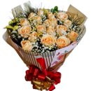 Buquê de Rosas Champanhe Luz