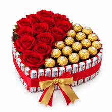 Coração Rosas Chocolate