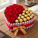 Coração Rosas Chocolate