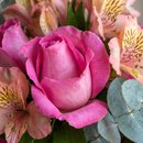 BUQUÊ 5 ROSAS  COR DE ROSA