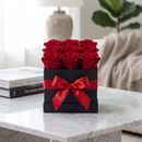 Caixa com Nove Rosas Vermelhas