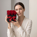 Caixa com Nove Rosas Vermelhas