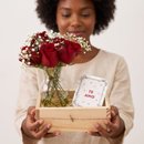 Cesta Flores e Brownie Te Amo