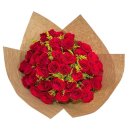 Mega Buquê de 50 Rosas Vermelhas com Tango