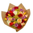 Mega Buquê de 50 Rosas Coloridas com Tango