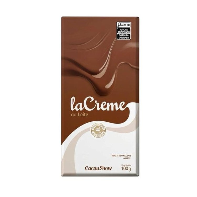 Tablete De Chocolate Ao Leite LaCreme 100g