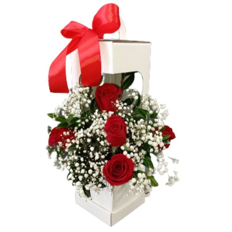 Caixa Bloom com Rosas Vermelhas