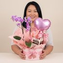 Box com Orquídea, Espumante e Chocolate
