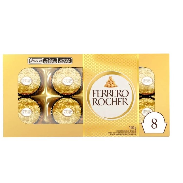 Caixa de Bombons Ferrero Rocher 100g