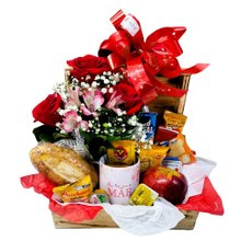 Baú Café Mãe Especial Com Rosas
