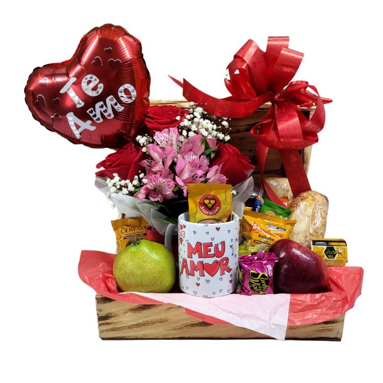 Baú Café Sensacional Com Rosas