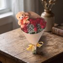 Buquê de Rosas Vermelhas com Urso de Pelúcia