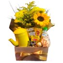 Cesta de Café Amor Alegria com Girassol