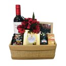 Cesta de Vinho e Petiscos 
