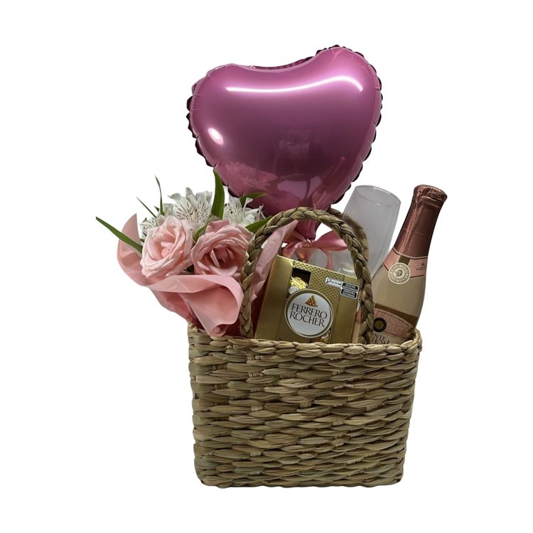 Cesta  Aconchego e Flores Dia Das Mulheres