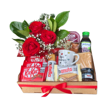 Café Alegria com Chocolate e Rosas 