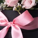 Box Preto com Laço Rosa
