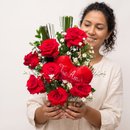 Arranjo de Rosas e Pelúcia