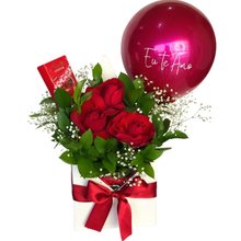 Cesta Amor Rosas Vermelhas