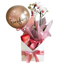 Cesta de Aniversário com Balão Parabéns