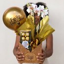 Presente de Aniversário com Orquídea e Chocolate