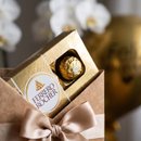 Presente de Aniversário com Orquídea e Chocolate