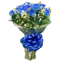 Buquê Zoe com Rosas Azuis
