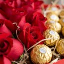 Coração Valentine Rosas e Chocolates