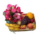 Cesta Mix Flores e Frutas